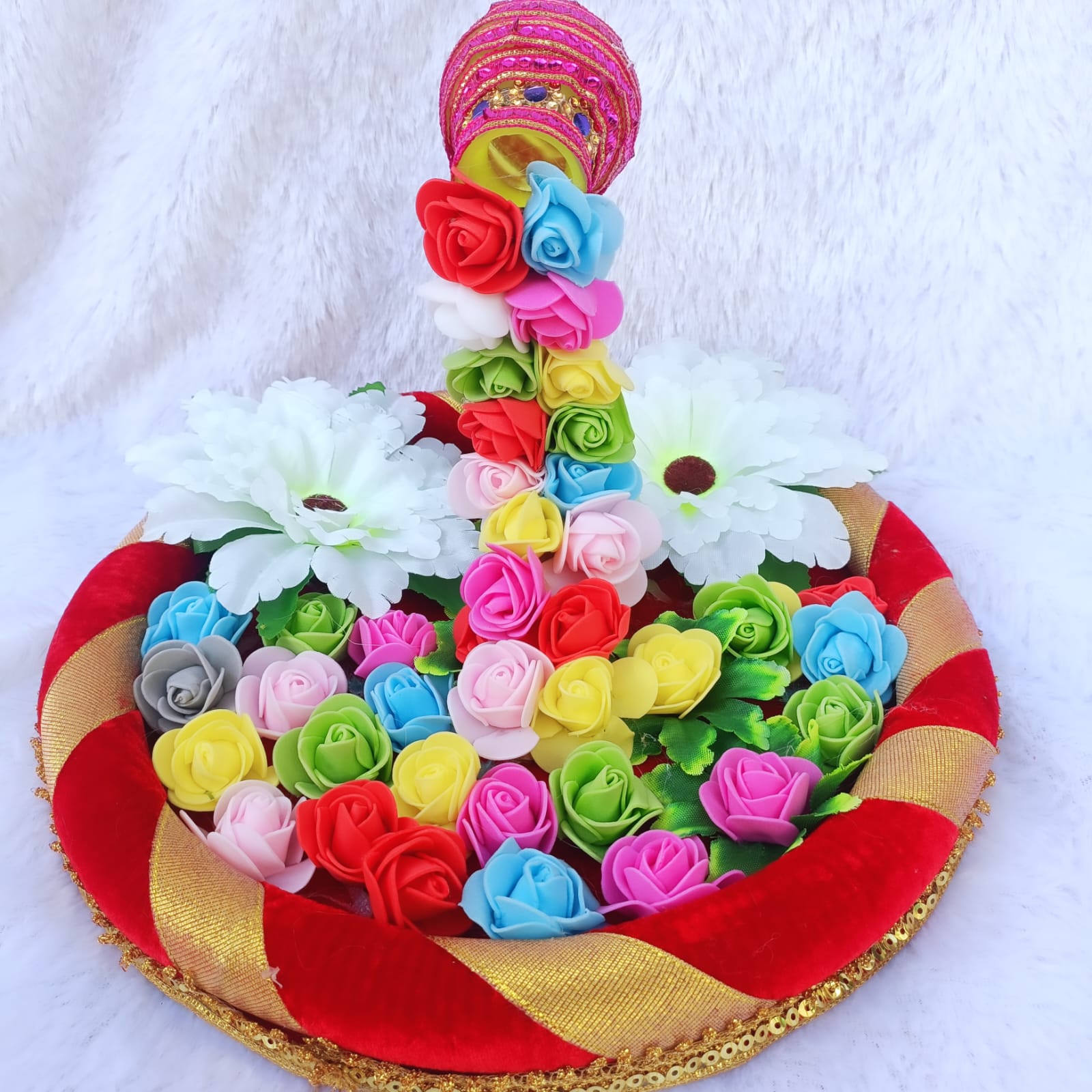 HANDCRAFTED CUTE FLOWER DECORATIVE PLATTER