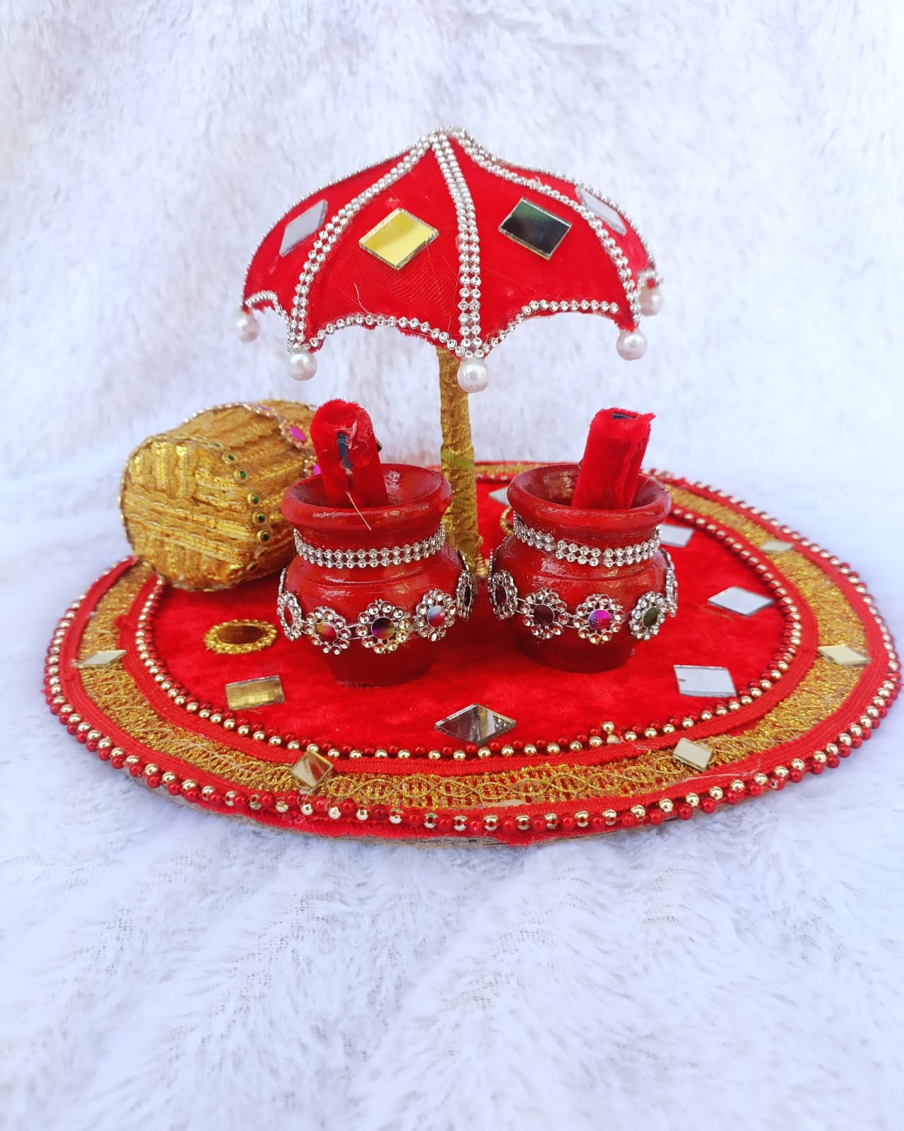 HANDCRAFTED  POT PLAY WEDDING  DECORATIVE PLATTER