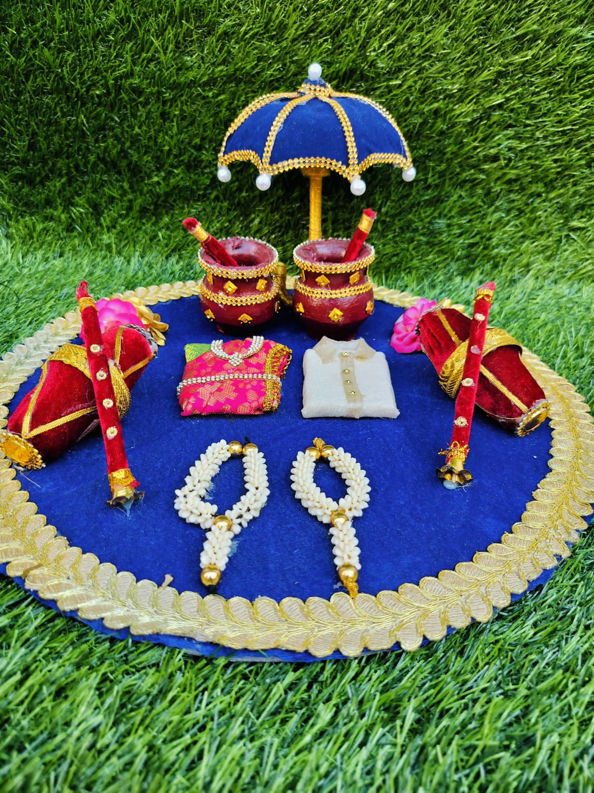HANDCRAFTED MARRIAGE GARLAND CEREMONY PLATTER