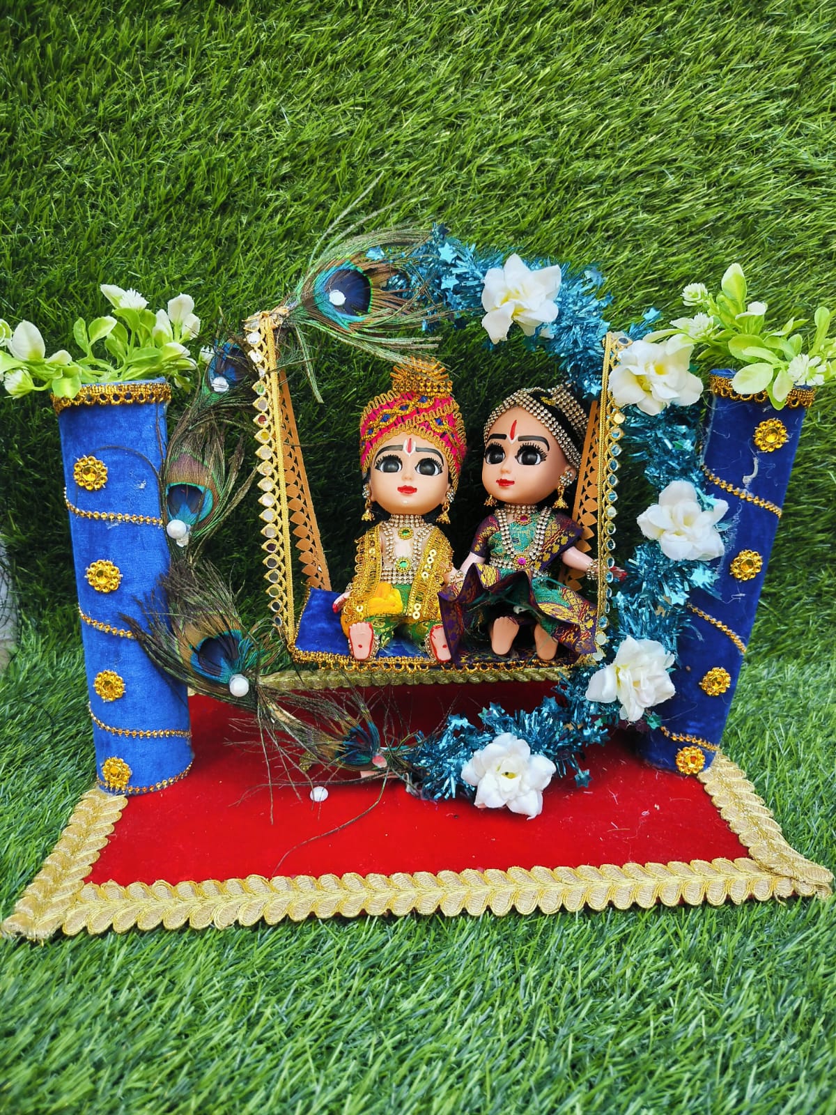 HAND CRAFTED  RADHA KRISHNA PLATTER
