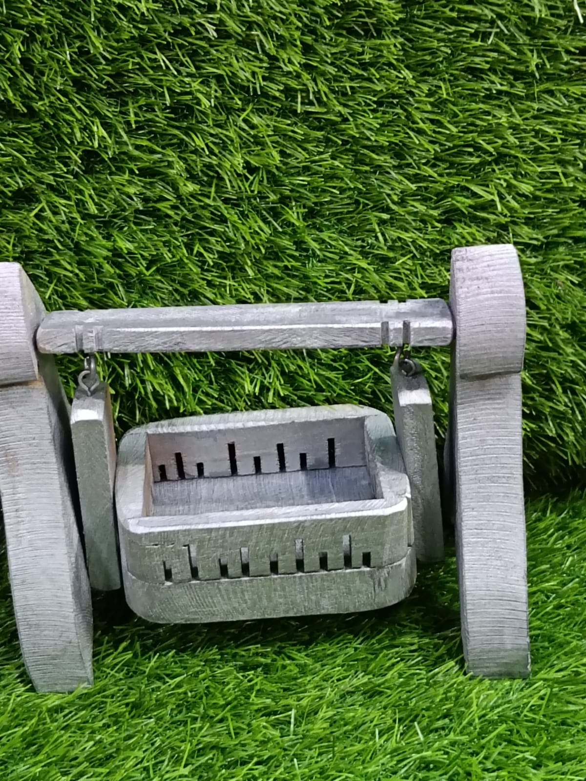 Wooden cradle grey