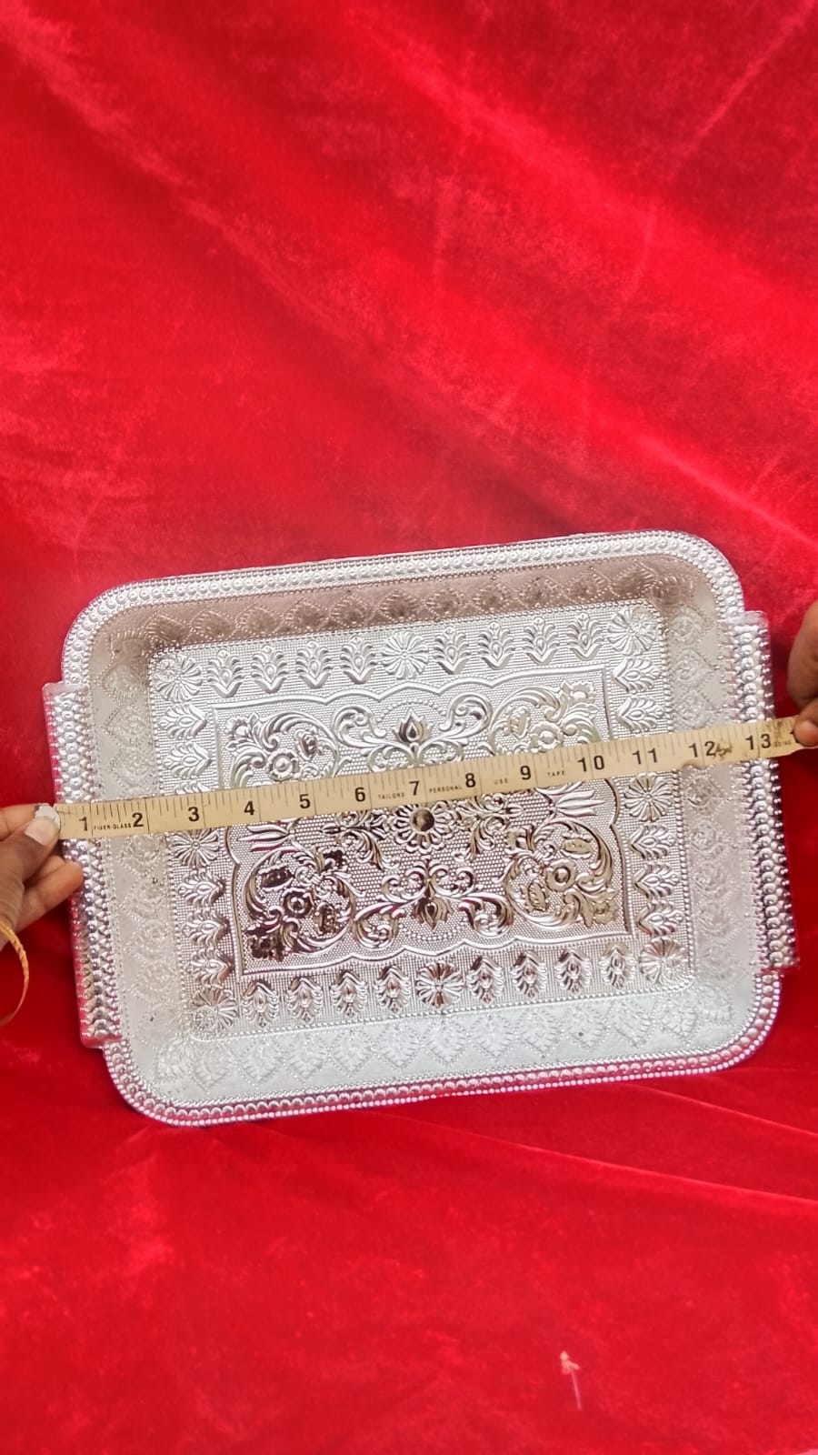 Rectangle silver plate 3