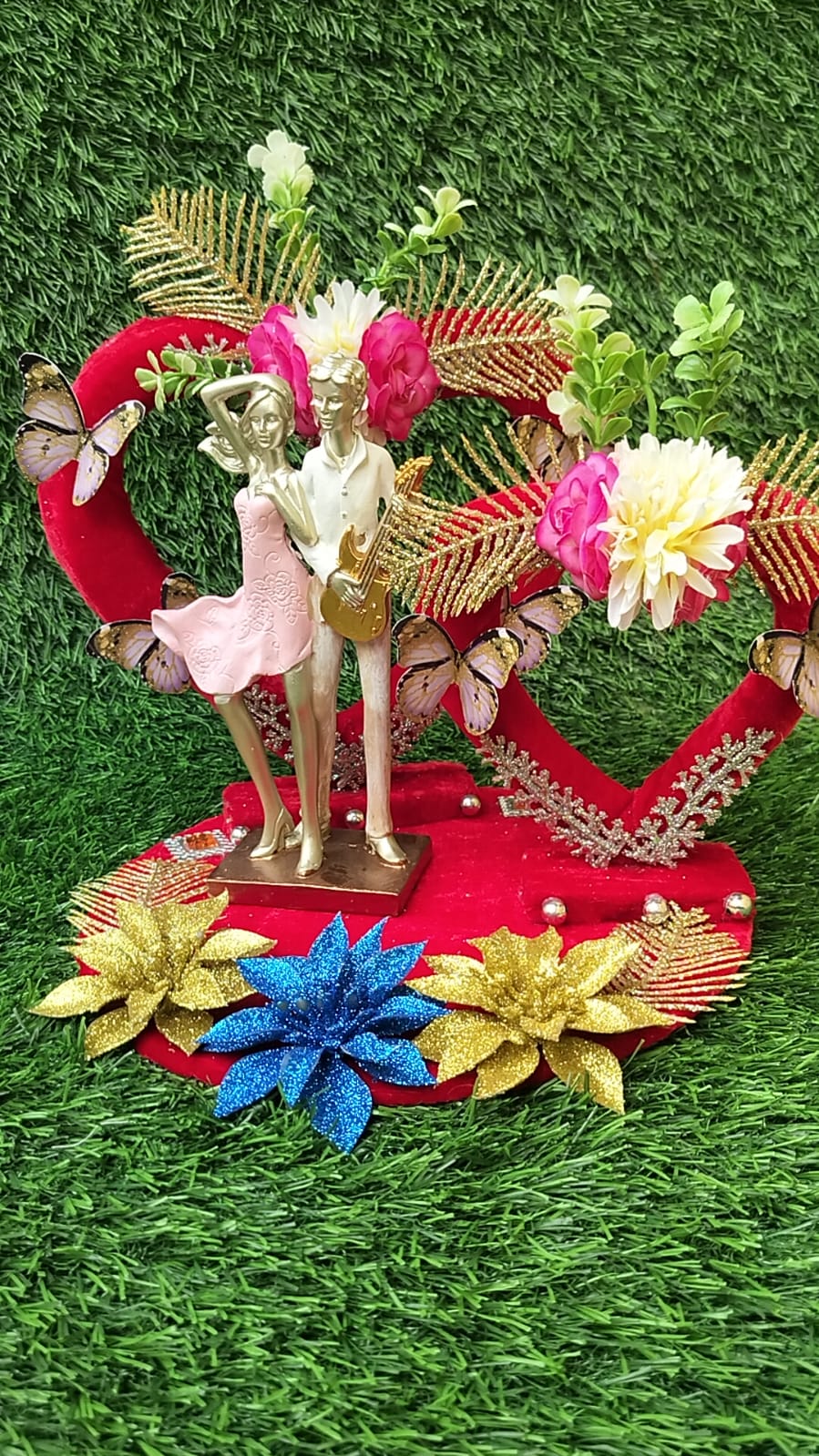 HANDCRAFTED ANNIVERSARY CUTE COUPLE DECORATIVE PLATTER