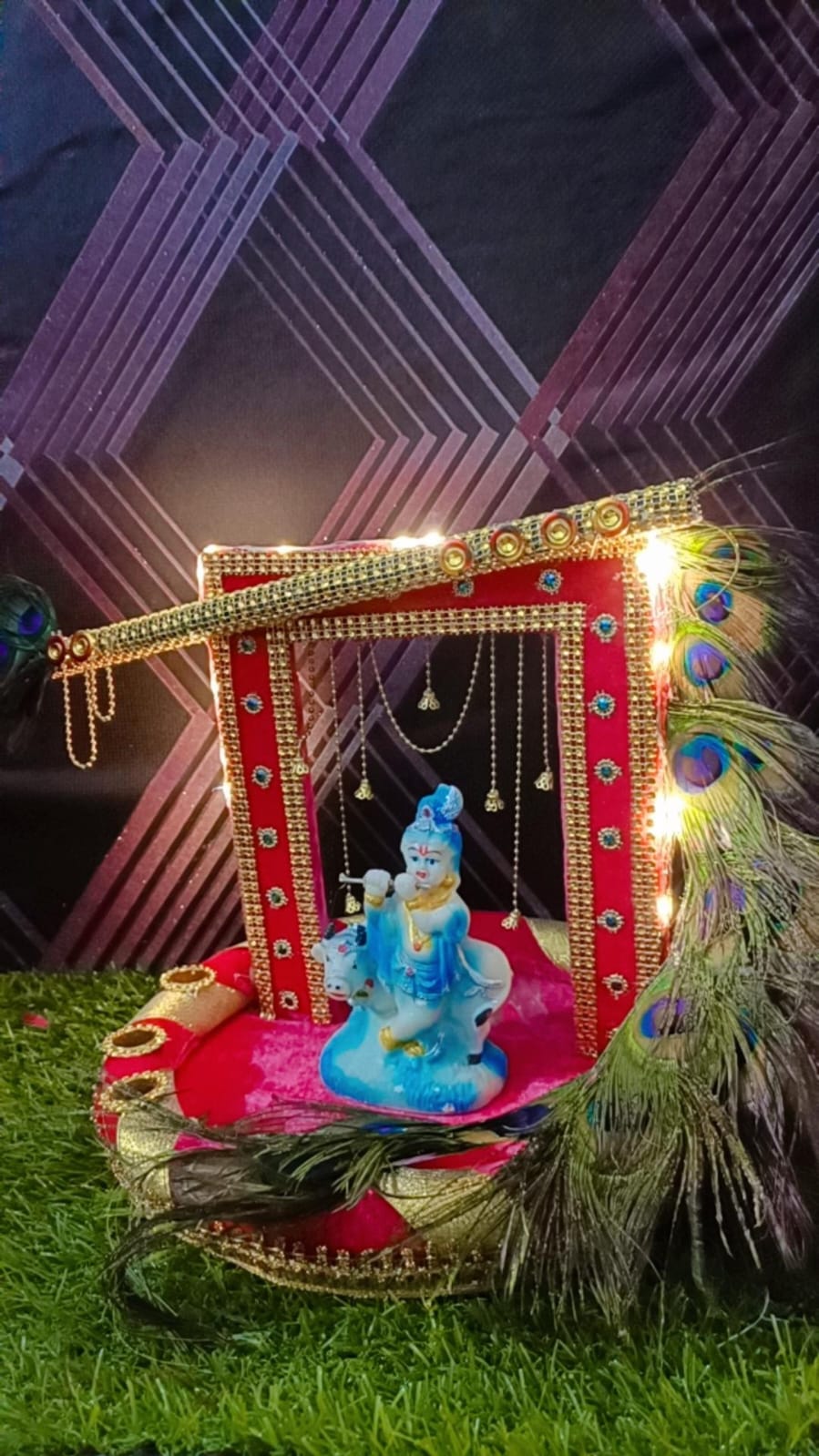 HANDCRAFTED KRISHNA WITH FLUTE PLATTER