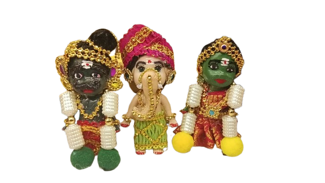 3 INCH MEENAKSHI , VINAYAGAR DOLL