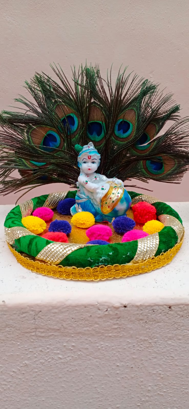 PERSONALISED CEREMONYS PLATTER WITH LORD KRISHNA