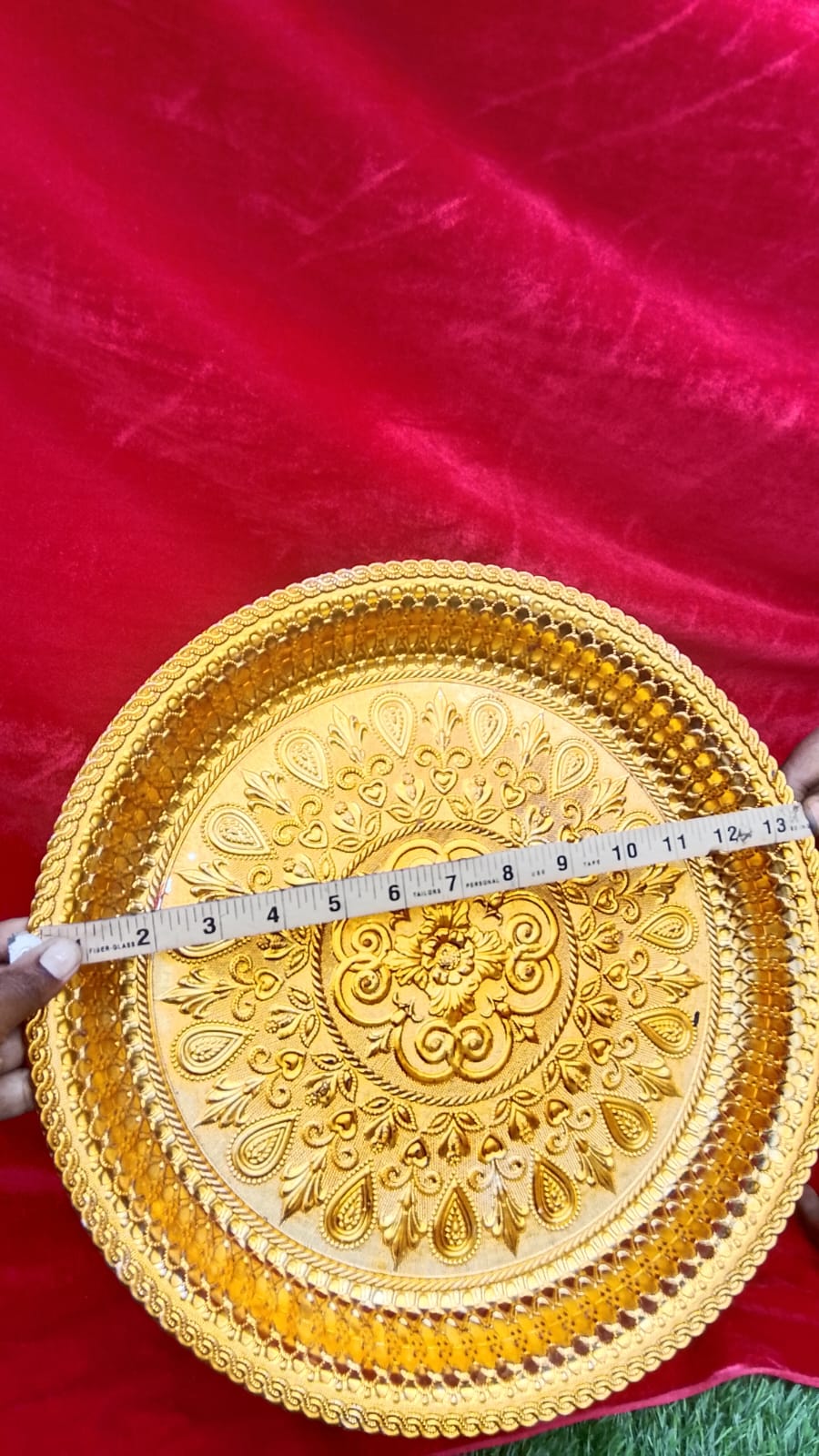 Golden big plate